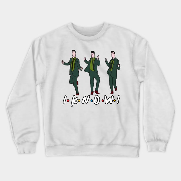 Matthew Perry I Know Friends Three Poses Crewneck Sweatshirt by drreamweaverx